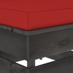 vidaXL Canapea de mijloc modulară cu perne, gri, lemn tratat vidaXL Canapea de mijloc modulară cu perne, gri, lemn tratat