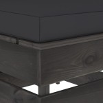 vidaXL Canapea de mijloc modulară cu perne, gri, lemn impregnat vidaXL Canapea de mijloc modulară cu perne, gri, lemn impregnat