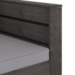 vidaXL Set mobilier grădină cu perne, 2 piese, gri, lemn tratat