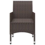 vidaXL Set mobilier de grădină, 3 piese, maro vidaXL Set mobilier de grădină, 3 piese, maro