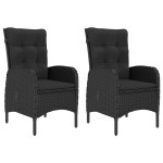 vidaXL Set mobilier de grădină, 3 piese, negru vidaXL Set mobilier de grădină, 3 piese, negru
