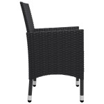 vidaXL Set mobilier de grădină, 5 piese, negru vidaXL Set mobilier de grădină, 5 piese, negru