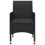 vidaXL Set mobilier de grădină, 5 piese, negru vidaXL Set mobilier de grădină, 5 piese, negru