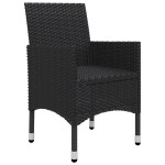 vidaXL Set mobilier de grădină, 5 piese, negru vidaXL Set mobilier de grădină, 5 piese, negru
