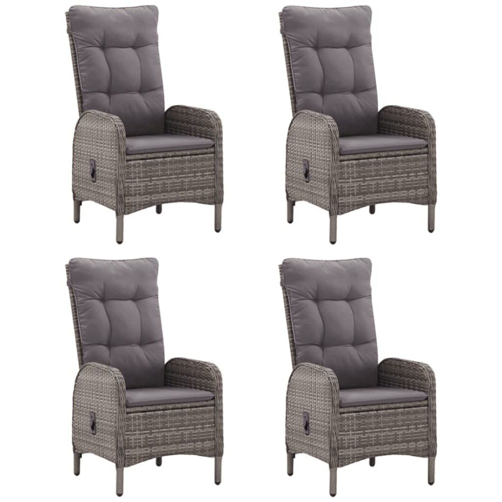 vidaXL Set mobilier pentru grădină, 5 piese, gri