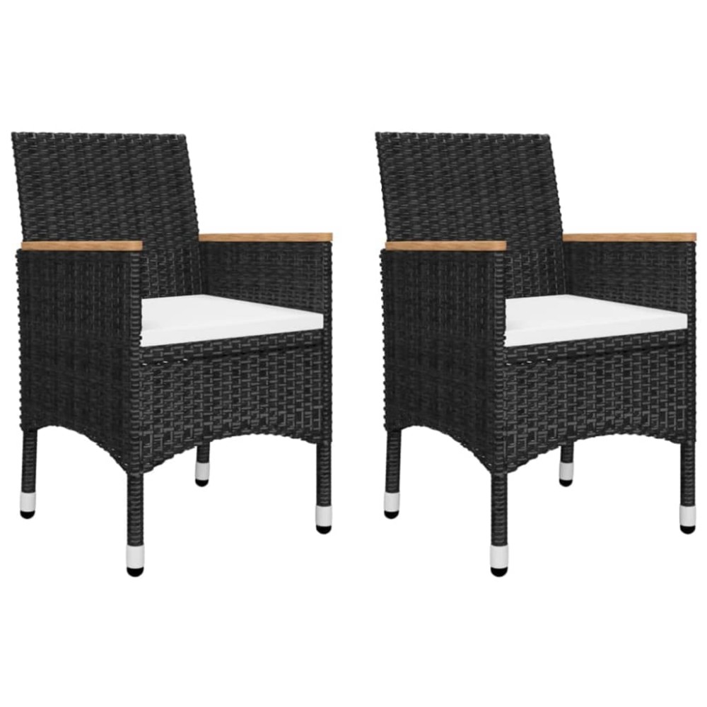 vidaXL Set mobilier de grădină, 5 piese, negru