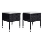 vidaXL Set mobilier de grădină, 5 piese, negru