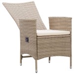 vidaXL Set mobilier de grădină, 5 piese, bej vidaXL Set mobilier de grădină, 5 piese, bej