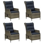 vidaXL Set mobilier de grădină, 5 piese, maro vidaXL Set mobilier de grădină, 5 piese, maro