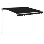 vidaXL Copertină retractabilă automat, antracit, 300x250 cm