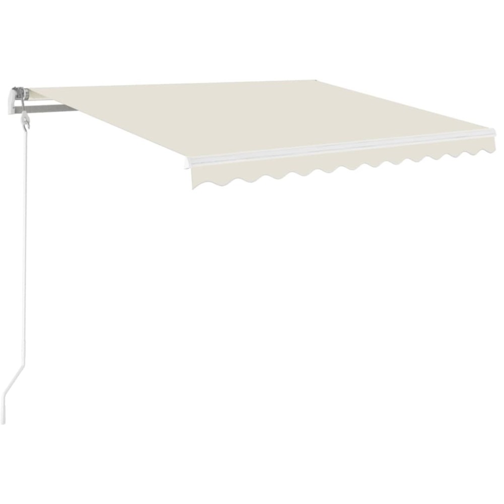 vidaXL Copertină retractabilă automat, crem, 350x250 cm