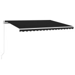 vidaXL Copertină retractabilă manual cu LED, antracit, 400x300 cm