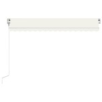 vidaXL Copertină retractabilă automat, crem, 450x300 cm