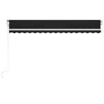 vidaXL Copertină automată cu senzor vânt & LED, antracit, 450x300 cm vidaXL Copertină automată cu senzor vânt & LED, antracit, 450x300 cm