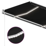 vidaXL Copertină automată cu senzor vânt & LED, antracit, 450x300 cm vidaXL Copertină automată cu senzor vânt & LED, antracit, 450x300 cm