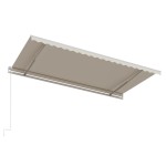 vidaXL Copertină retractabilă automat, crem, 500x300 cm