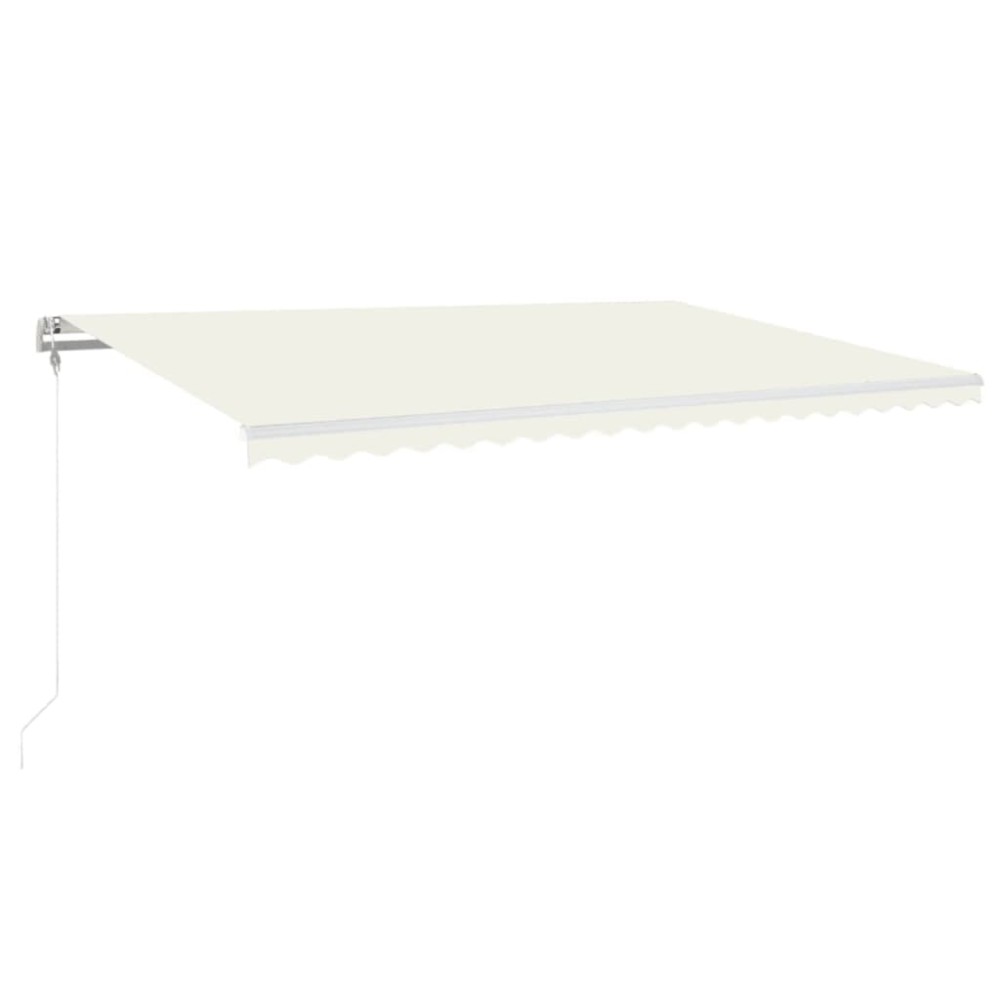 vidaXL Copertină automată cu senzor vânt & LED, crem, 500x300 cm
