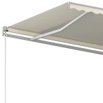 vidaXL Copertină retractabilă manual, crem, 450x350 cm
