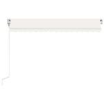 vidaXL Copertină retractabilă automat, crem, 450x350 cm