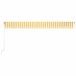 vidaXL Copertină retractabilă manual cu LED, galben și alb, 600x350 cm