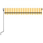 vidaXL Copertină retractabilă automat, galben și alb, 350x250 cm vidaXL Copertină retractabilă automat, galben și alb, 350x250 cm
