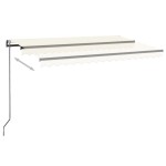 vidaXL Copertină automată cu senzor vânt & LED, crem, 450x300 cm vidaXL Copertină automată cu senzor vânt & LED, crem, 450x300 cm