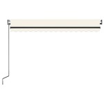 vidaXL Copertină automată cu senzor vânt & LED, crem, 450x300 cm vidaXL Copertină automată cu senzor vânt & LED, crem, 450x300 cm