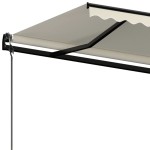 vidaXL Copertină retractabilă automat, crem, 500x300 cm