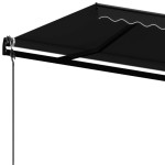 vidaXL Copertină retractabilă automat, antracit, 400x350 cm