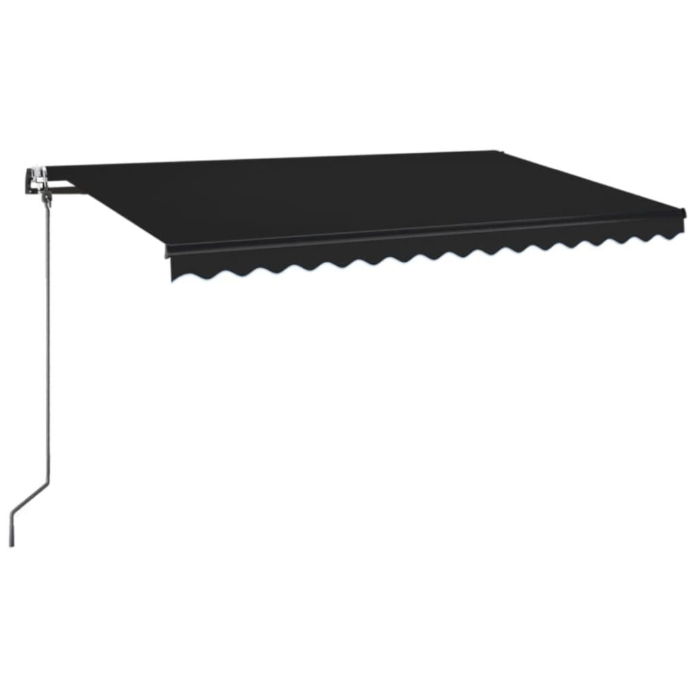 vidaXL Copertină automată cu senzor vânt & LED, antracit, 400x350 cm