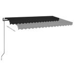 vidaXL Copertină automată cu senzor vânt & LED, antracit, 400x350 cm