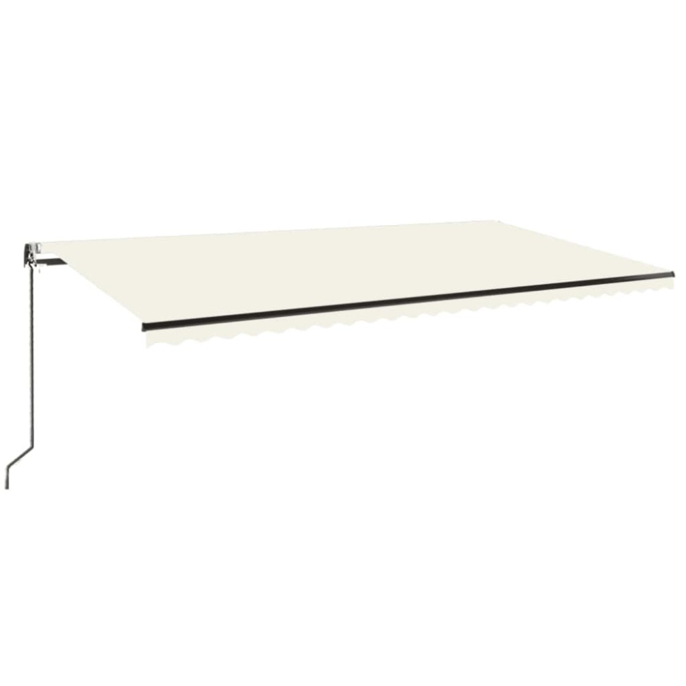 vidaXL Copertină automată cu senzor vânt & LED, crem, 600x350 cm