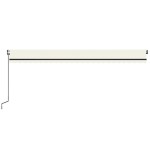 vidaXL Copertină automată cu senzor vânt & LED, crem, 600x350 cm vidaXL Copertină automată cu senzor vânt & LED, crem, 600x350 cm
