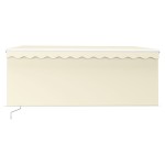 vidaXL Copertină retractabilă manual cu stor, crem, 3x2,5 m