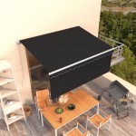 vidaXL Copertină retractabilă manual cu stor, antracit, 3x2,5 m vidaXL Copertină retractabilă manual cu stor, antracit, 3x2,5 m
