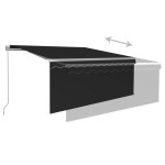 vidaXL Copertină retractabilă manual cu stor, antracit, 3x2,5 m vidaXL Copertină retractabilă manual cu stor, antracit, 3x2,5 m