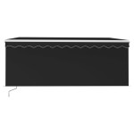 vidaXL Copertină retractabilă manual cu stor&LED, antracit, 3x2,5 m