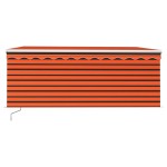 vidaXL Copertină retractabilă manual stor&LED portocaliu&maro 3x2,5 m vidaXL Copertină retractabilă manual stor&LED portocaliu&maro 3x2,5 m
