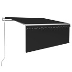 vidaXL Copertină retractabilă automat cu stor, antracit, 3x2,5 m vidaXL Copertină retractabilă automat cu stor, antracit, 3x2,5 m