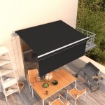vidaXL Copertină retractabilă automat cu stor, antracit, 3x2,5 m vidaXL Copertină retractabilă automat cu stor, antracit, 3x2,5 m