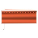 vidaXL Copertină retractabilă automat cu stor portocaliu&maro 3x2,5 m