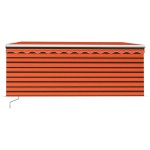 vidaXL Copertină retractabilă manual cu stor portocaliu&maro 3,5x2,5 m
