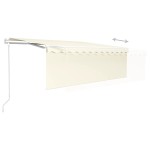 vidaXL Copertină retractabilă automat cu stor, crem, 4x3 m vidaXL Copertină retractabilă automat cu stor, crem, 4x3 m