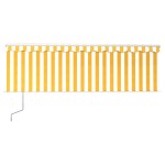 vidaXL Copertină retractabilă automat cu stor, galben&alb, 4x3 m vidaXL Copertină retractabilă automat cu stor, galben&alb, 4x3 m