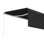 vidaXL Copertină retractabilă manual cu stor, antracit, 4,5x3 m