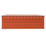 vidaXL Copertină retractabilă manual cu stor, portocaliu&maro, 4,5x3 m vidaXL Copertină retractabilă manual cu stor, portocaliu&maro, 4,5x3 m