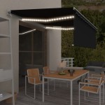 vidaXL Copertină automată cu stor&senzor vânt&LED, antracit, 4,5x3 m vidaXL Copertină automată cu stor&senzor vânt&LED, antracit, 4,5x3 m