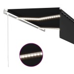 vidaXL Copertină automată cu stor&senzor vânt&LED, antracit, 4,5x3 m vidaXL Copertină automată cu stor&senzor vânt&LED, antracit, 4,5x3 m