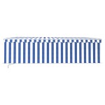 vidaXL Copertină retractabilă manual cu stor&LED, albastru&alb, 5x3 m vidaXL Copertină retractabilă manual cu stor&LED, albastru&alb, 5x3 m
