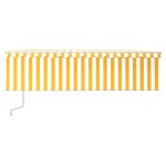 vidaXL Copertină retractabilă automat cu stor, galben&alb, 5x3 m
